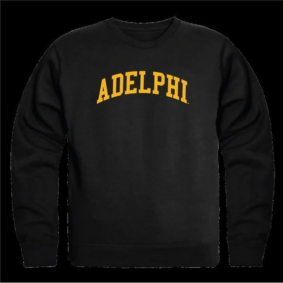 W Republic 546-733-BLK-01 Adelphi University Panthers Arch Crewneck Sweatshirt, Black - Small
