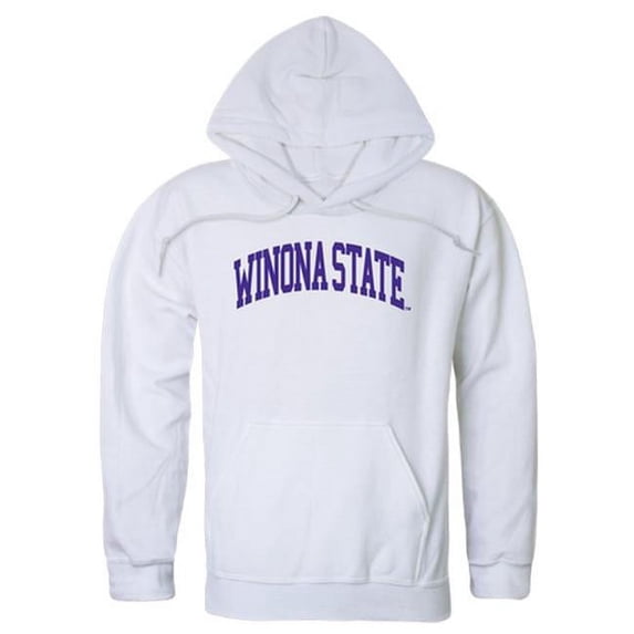 W Republic 547-408-WHT-03 Winona State University College Hoodie, White - Large