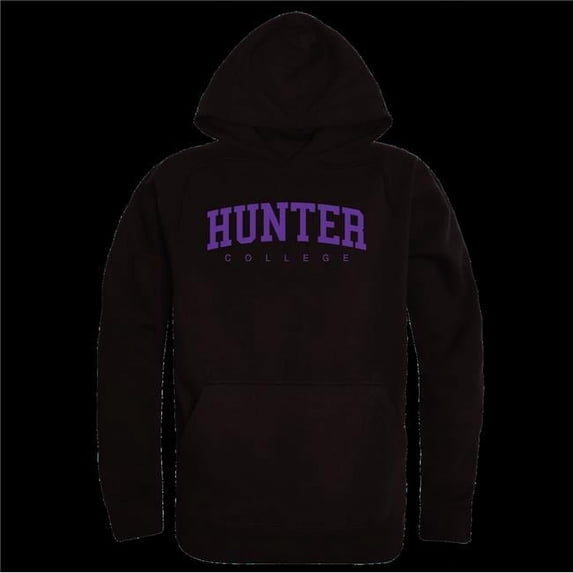W Republic 547-654-BLK-05 Hunter College Hawks Hoodie, Black - 2XL