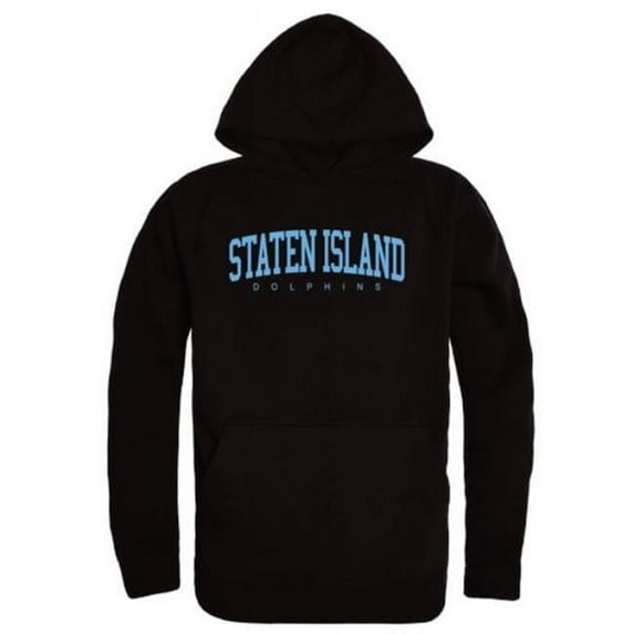 W Republic 547-676-BLK-01 College of Staten Island Dolphins Hoodie, Black - Small