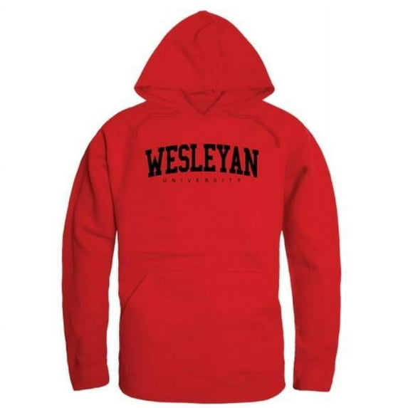 W Republic 547-683-RED-04 Wesleyan University Cardinals College Hoodie, Red - Extra Large