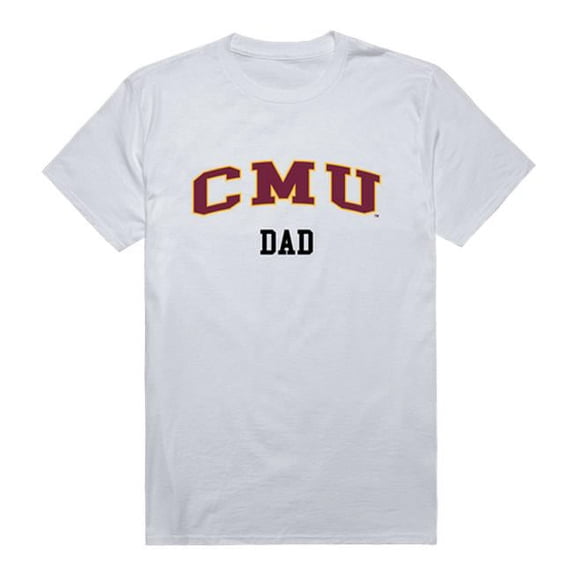 W Republic 548-114-WHT-01 Central Michigan University College Dad T-Shirt, White - Small