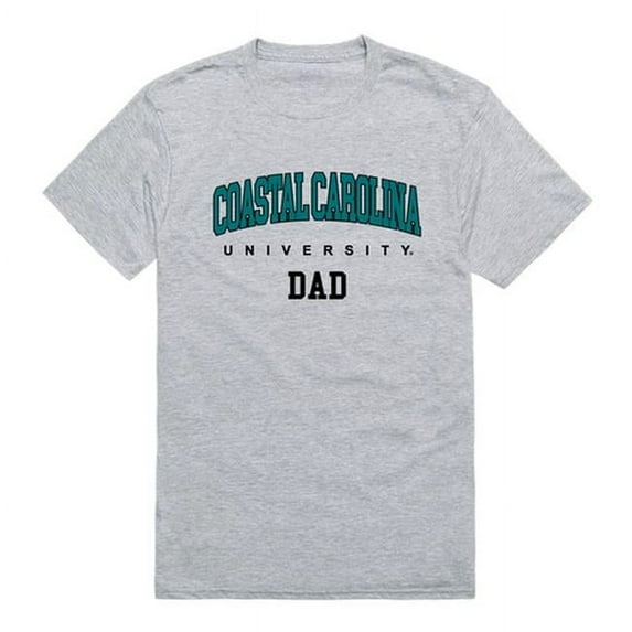 W Republic 548-116-HGY-04 Coastal Carolina University College Dad T-Shirt, Heather Grey - Extra Large