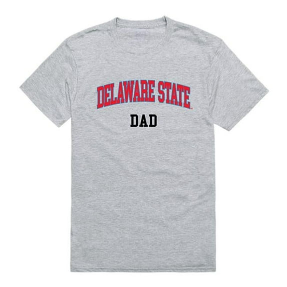 W Republic 548-120-HGY-04 Delaware State University College Dad T-Shirt, Heather Grey - Extra Large