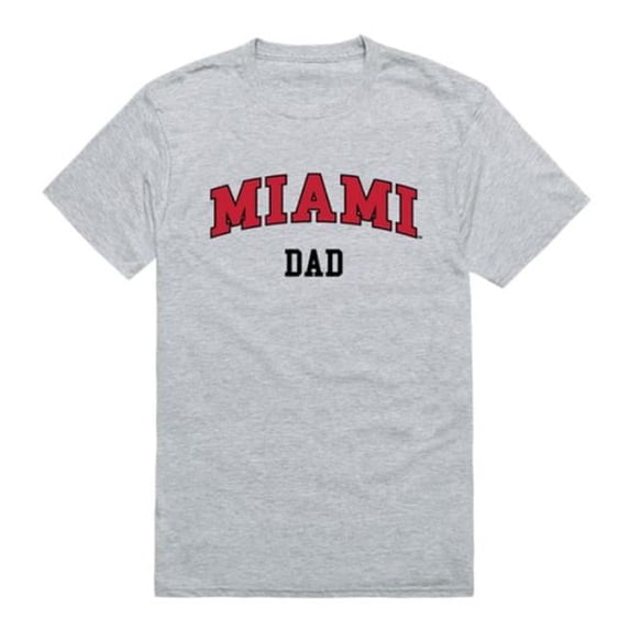 W Republic 548-131-HGY-01 Miami University College Dad T-Shirt, Heather Grey - Small