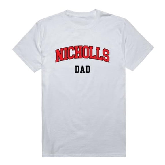W Republic 548-138-WHT-01 Nicholls State University College Dad T-Shirt, White - Small