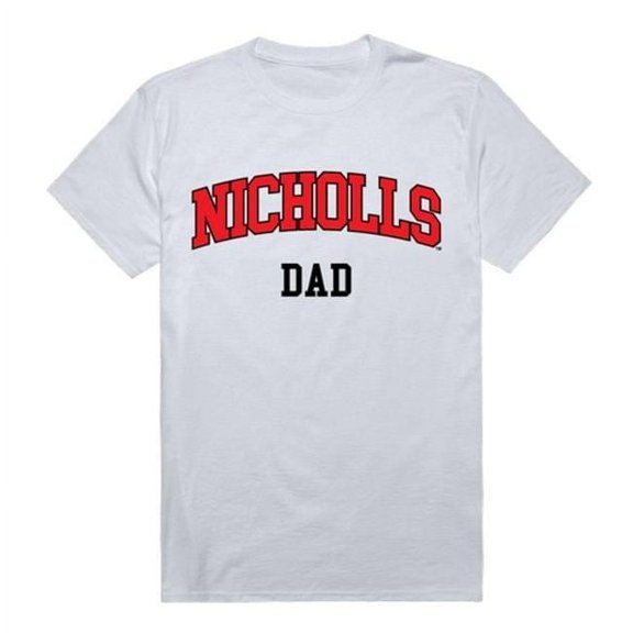 W Republic 548-138-WHT-05 Nicholls State University College Dad T-Shirt, White - 2XL