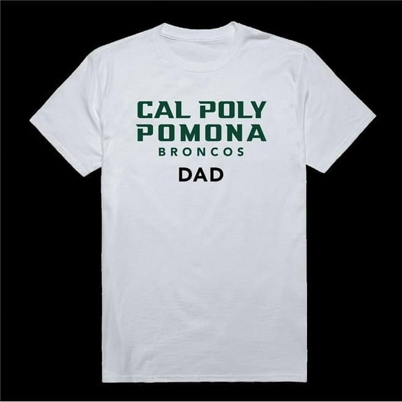 W Republic 548-201-WHT-01 California Polytechnic State University Pomona Broncos College Dad T-Shirt, White - Small