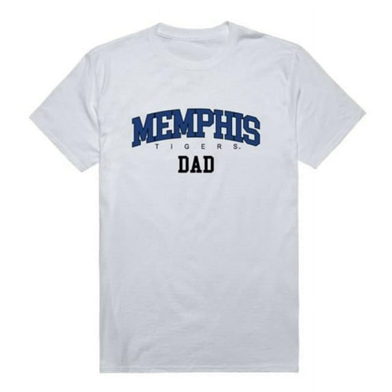 W Republic 548-339-WT2-02 University of Memphis Tigers College Dad T-Shirt, White - Medium