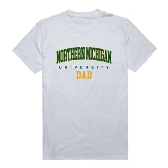 W Republic 548-357-WHT-01 Men Northern Michigan Wildcats College Dad T-Shirt, White - Small