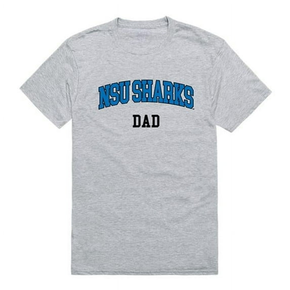 W Republic 548-358-HGY-02 Men Nova Southeastern Sharks College Dad T-Shirt, Heather Grey - Medium