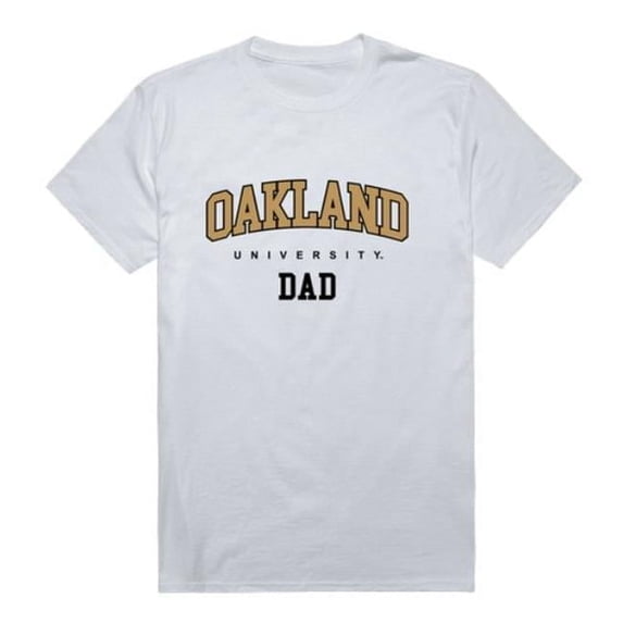 W Republic 548-359-WT2-02 Oakland University Golden Grizzlies College Dad T-Shirt, White - Medium