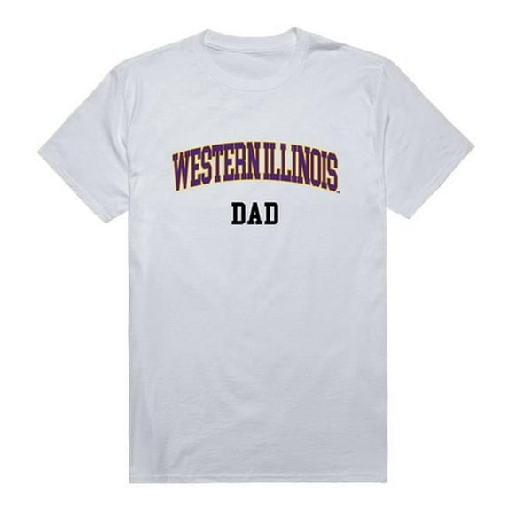 W Republic 548-405-WHT-05 Western Illinois University College Dad T-Shirt, White - 2XL