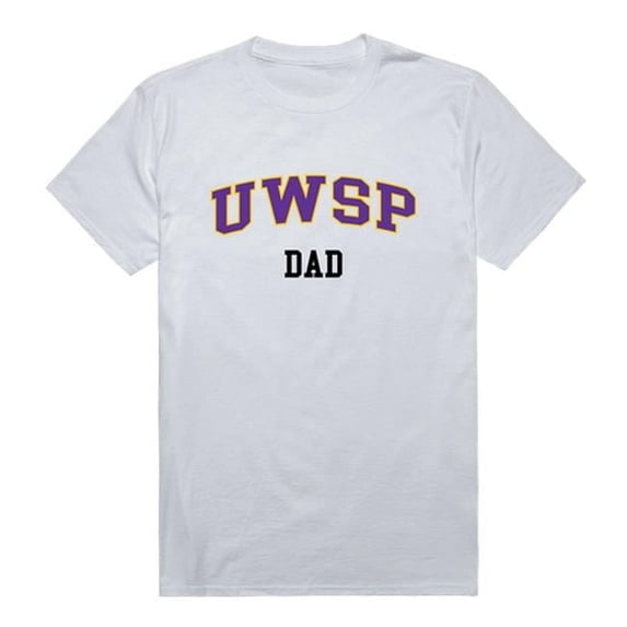 W Republic 548-412-WHT-04 University of Wisconsin-Stevens Point College Dad T-Shirt, White - Extra Large
