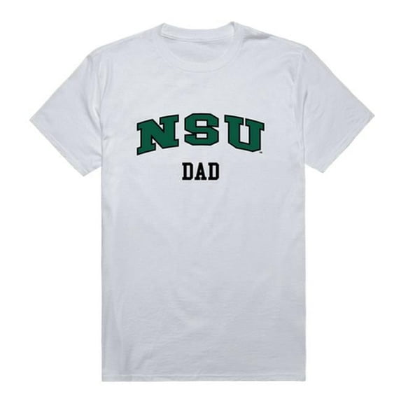 W Republic 548-426-WHT-03 Northeastern State University College Dad T-Shirt, White - Large