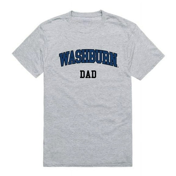 W Republic 548-431-HGY-02 Washburn University College Dad T-Shirt, Heather Grey - Medium