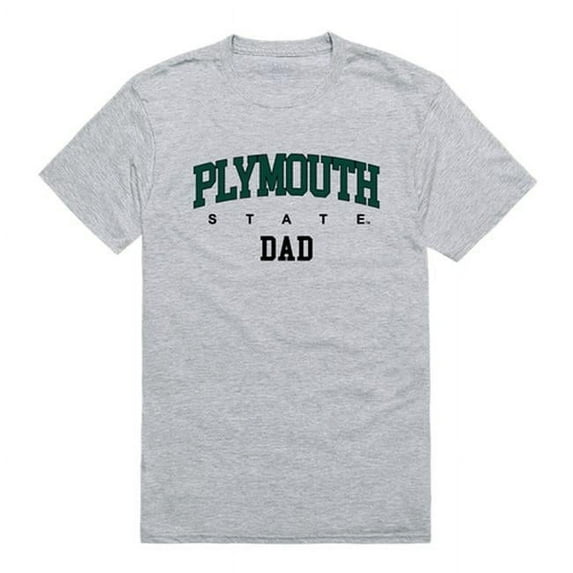 W Republic 548-457-HGY-04 Men Plymouth State University College Dad T-Shirt, Heather Grey - Extra Large