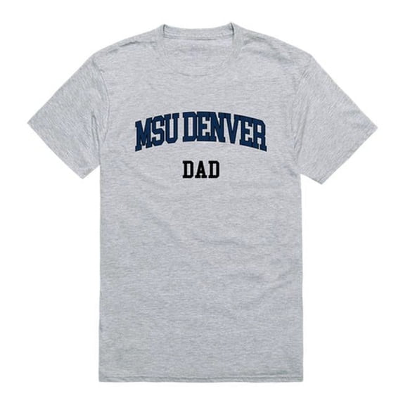 W Republic 548-542-HGY-03 Metropolitan State University of Denver Roadrunners Short Sleeve College Dad T-Shirt, Heather Grey - Large