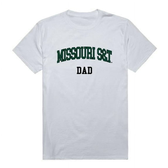 W Republic 548-548-WHT-03 Missouri University of Science & Technology Miners Short Sleeve College Dad T-Shirt, White - Large