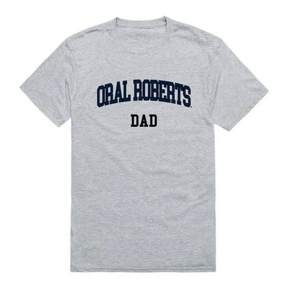 W Republic 548-566-HGY-03 Oral Roberts University Golden Eagles Short Sleeve College Dad T-Shirt, Heather Grey - Large
