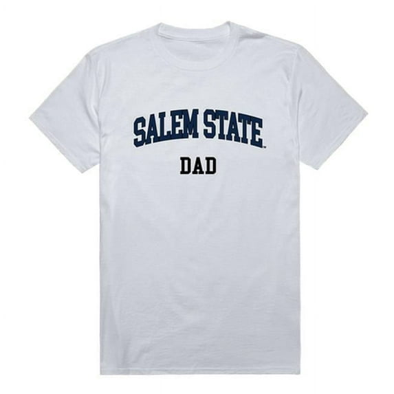 W Republic 548-581-WHT-01 Salem State University Vikings Short Sleeve College Dad T-Shirt, White - Small