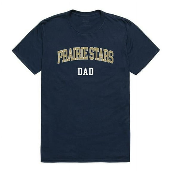 W Republic 548-655-NVY-02 University of Illinois Springfield Prairie Stars Short Sleeve College Dad T-Shirt, Navy - Medium