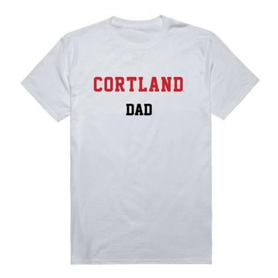 W Republic 548-712-WHT-02 State University of New York at Geneseo Cortland Red Dragons College Dad T-Shirt, White - Medium