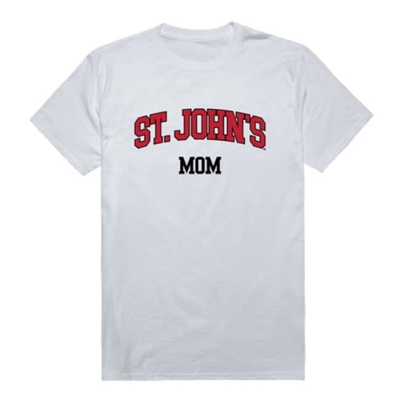 W Republic 549-152-WHT-01 St Johns University College Mom T-Shirt, White - Small