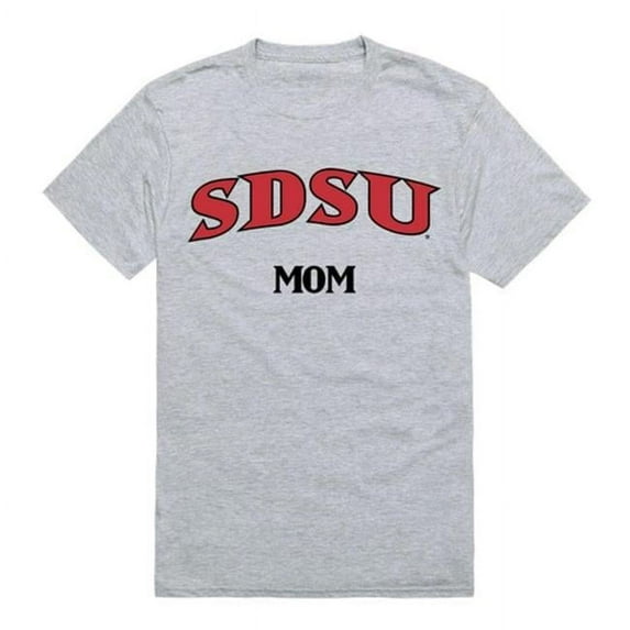 W Republic 549-177-HGY-04 SDSU College Mom T-Shirt, Heather Grey - Extra Large