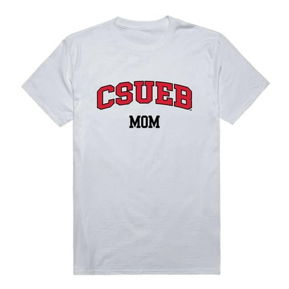W Republic 549-205-WHT-02 Women Cal State East Bay Pioneers College Mom T-Shirt, White - Medium