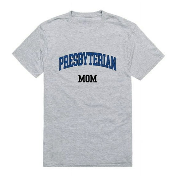 W Republic 549-472-HGY-01 Presbyterian College Blue Hose College Mom Short Sleeve T-Shirt, Heather Grey - Small