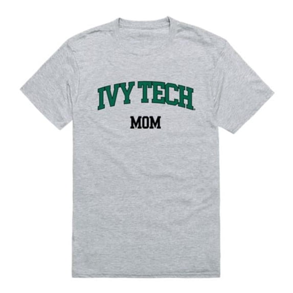 W Republic 549-526-HGY-03 Ivy Tech Community College Mom T-Shirt, Heather Grey - Large