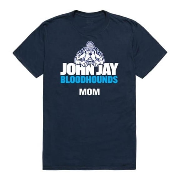 W Republic 549-656-NVY-02 John Jay College Bloodhounds Mom T-Shirt, Navy - Medium