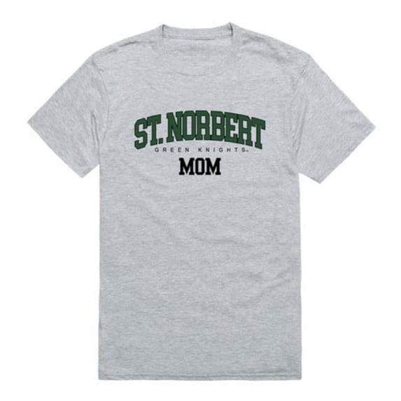 W Republic 549-698-HGY-01 St. Norbert College Green Knights Mom T-Shirt, Heather Grey - Small