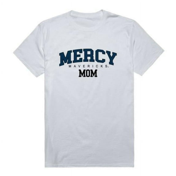 W Republic 549-710-WHT-01 Mercy College Mavericks College Mom T-Shirt, White - Small