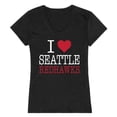 thumbnail image 1 of W Republic 550-378-BLK-05 Seattle University I Love T-Shirt for Women, Black - 2XL, 1 of 1