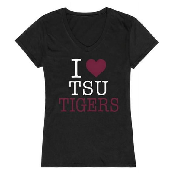 W Republic 550-393-BLK-04 Texas Southern University I Love T-Shirt for Women, Black - Extra Large