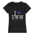 thumbnail image 1 of W Republic 550-414-BLK-02 University of Wisconsin-Whitewater I Love T-Shirt for Women, Black - Medium, 1 of 1