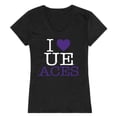 thumbnail image 1 of W Republic 550-424-BLK-04 University of Evansville I Love T-Shirt for Women, Black - Extra Large, 1 of 1