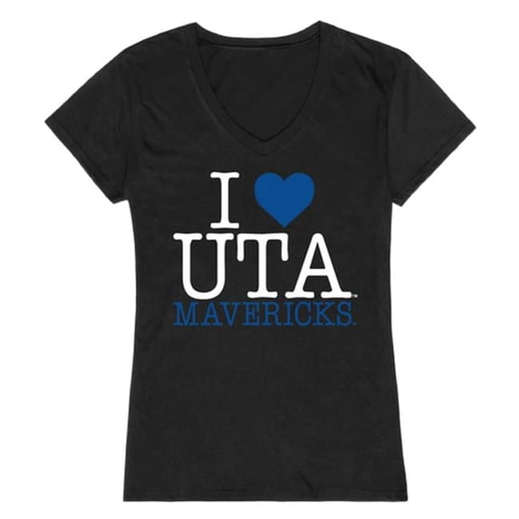 W Republic 550-433-BLK-04 University of Texas at Arlington I Love T-Shirt for Women, Black - Extra Large