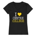 thumbnail image 1 of W Republic 550-450-BLK-03 Women Centre College I Love T-Shirt, Black - Large, 1 of 1
