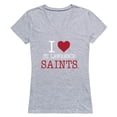 thumbnail image 1 of W Republic 550-460-HGY-04 Women St. Lawrence University I Love T-Shirt, Heather Grey - Extra Large, 1 of 1