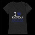 thumbnail image 1 of W Republic 550-498-BLK-01 American University Eagles I Love Women T-Shirt, Black - Small, 1 of 1