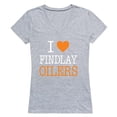 thumbnail image 1 of W Republic 550-518-HGY-04 University of Findlay Oilers I Love Women T-Shirt, Heather Grey - Extra Large, 1 of 1