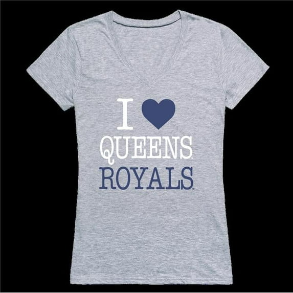 W Republic 550-573-HG2-01 Queens of Charlotte Royals I Love Womens T-Shirt, Heather Grey - Small