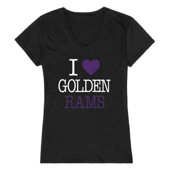 W Republic 550-603-BLK-03 West Chester University Rams I Love Women Short Sleeve T-Shirt, Black - Large