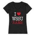 thumbnail image 1 of W Republic 550-607-BLK-04 Winston-Salem State University Rams I Love Women T-Shirt, Black - Extra Large, 1 of 1