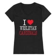 thumbnail image 1 of W Republic 550-683-BLK-05 Wesleyan University Cardinals I Love Women T-Shirt, Black - 2XL, 1 of 1