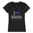 thumbnail image 1 of W Republic 550-723-BLK-05 Niagara University Purple Eagles I Love Women T-Shirt, Black - 2XL, 1 of 1