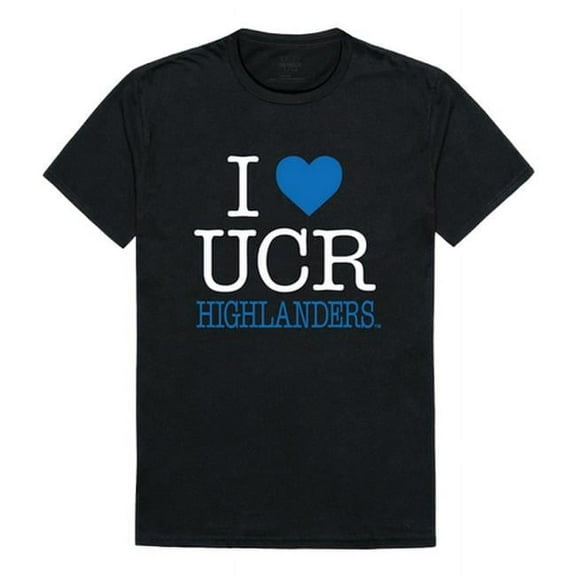 W Republic 551-111-BLK-04 University of California Riverside I Love T-Shirt, Black - Extra Large